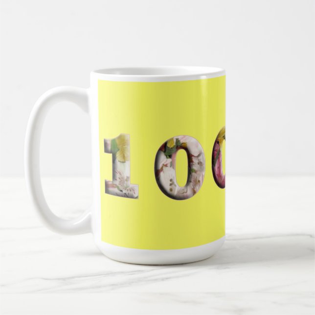 Anniversaire d'anniversaire de tasse de 100 étapes (Gauche)