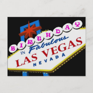ANNIVERSAIRE DANS Fabuleux Las Vegas Carte Postale