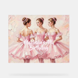 anniversaire de ballerine rose coquette