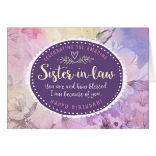 Anniversaire de belle-soeur, vous célébrant