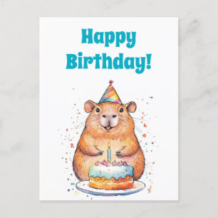 Anniversaire de Capybara, Bonne carte de vacances 