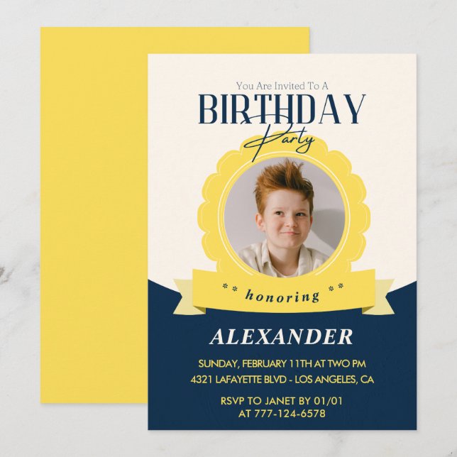 Anniversaire de enfant 13e anniversaire invitation (Devant / Derrière)