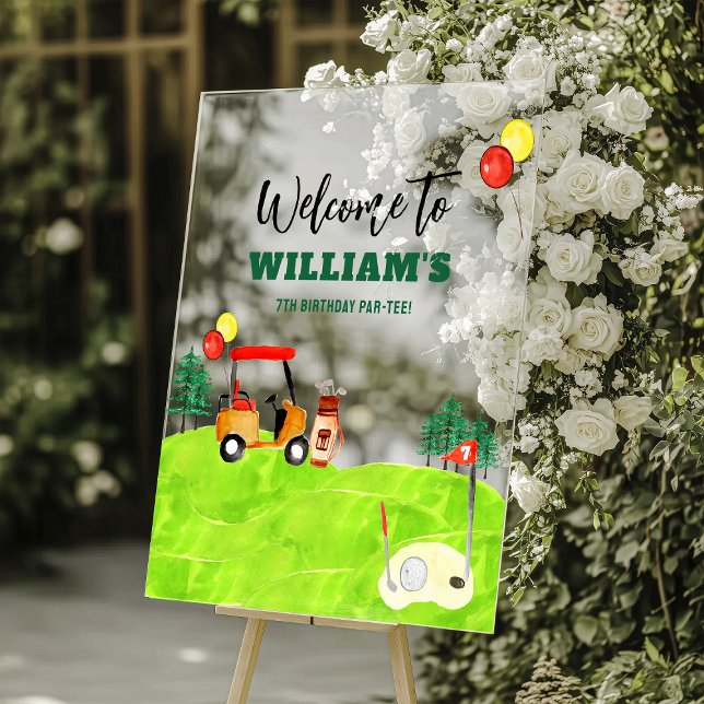 Anniversaire de enfant de golf Par-Tee Welcome (Créateur téléchargé)
