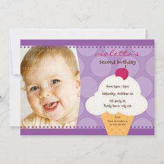 ANNIVERSAIRE DE ENFANT PARTY INVITATION cône de gl
