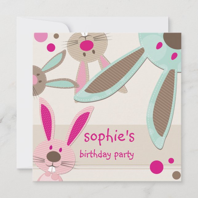 ANNIVERSAIRE DE ENFANT PARTY INVITATION mignon lap (Devant)
