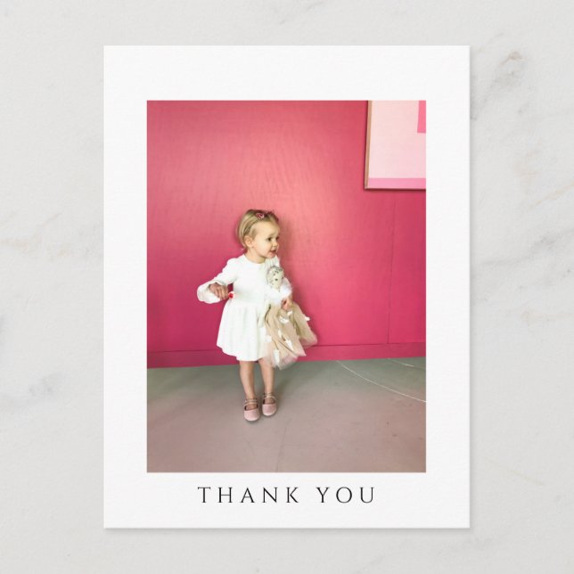 Anniversaire de enfant photo merci carte postale (Devant)