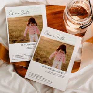Anniversaire de enfant photo, Photo Invitation du 