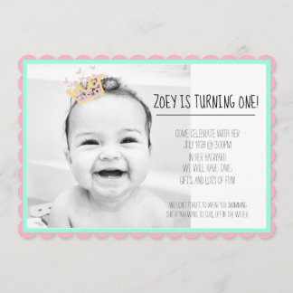 anniversaire de enfant simple invitation fille gar