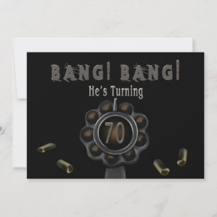 ANNIVERSAIRE DE FÊTE INVITATION - 70E - BANG! Doul