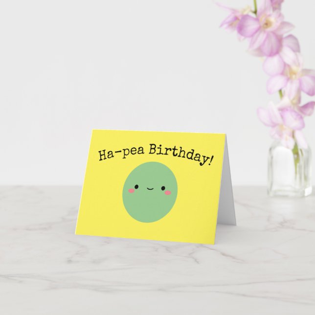 Anniversaire de Kawaii Ha-Pea | Carte (Orchidée)