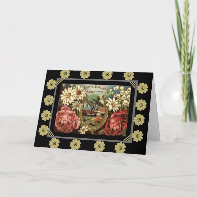 Anniversaire de la carte vintage (Devant)