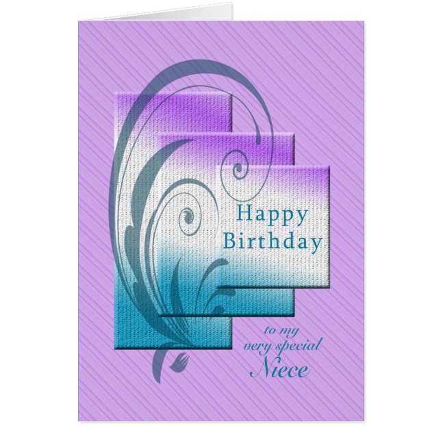 Anniversaire de la nièce, moderne et chic (Devant)