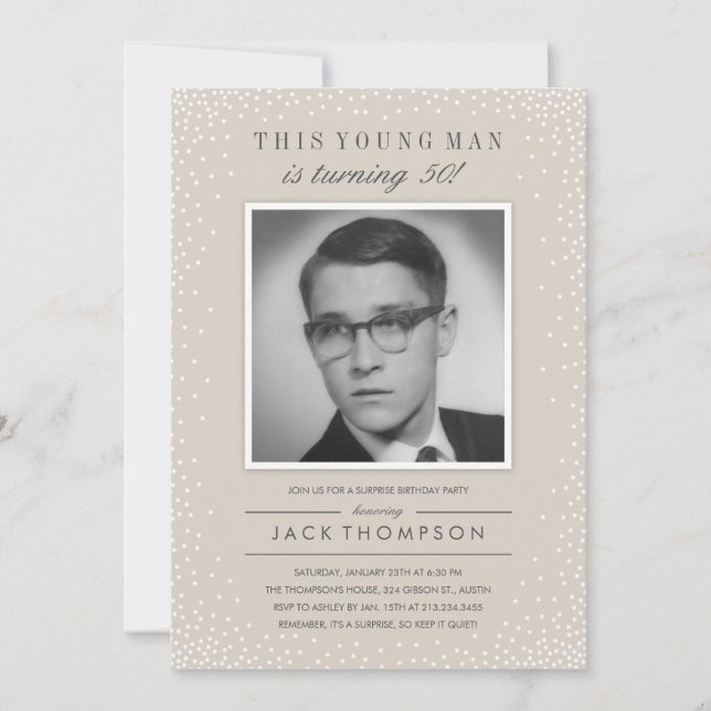 Anniversaire de la photo Invitations - Ardoise (Devant)