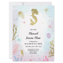 Anniversaire de la sirène sur invitation en mer