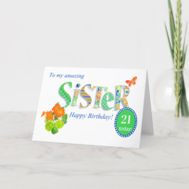 Anniversaire de la Soeur de l'Âge avec carte papil