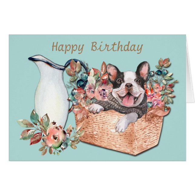 Anniversaire de la surprise du chien de taureau fr (Devant horizontal)
