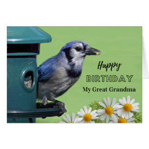 Anniversaire de l'arrière-grand-mère Geai bleu au