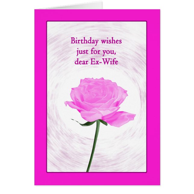 Anniversaire de l'ex-femme belle rose rose rose (Devant)