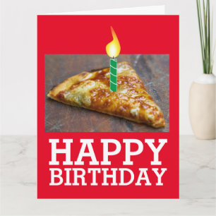 ANNIVERSAIRE DE PIZZA AVEC CARTE À BOUGIE