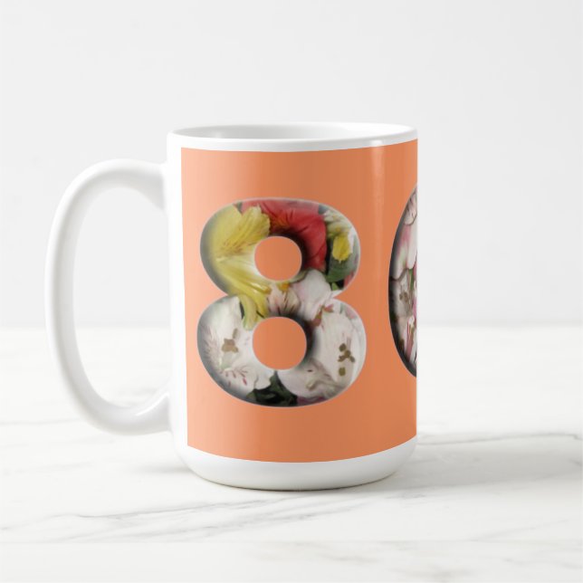 Anniversaire de tasse de 80 étapes importantes (Gauche)