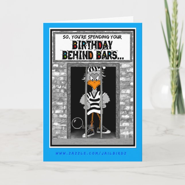 Anniversaire derrière des barres : Carte (Devant)
