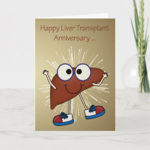 Anniversaire des cartes de voeux de greffe de foie