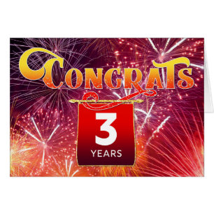 Anniversaire des employés 3 ans de feux d'artific
