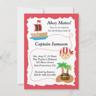 Anniversaire des enfants pirates avec carte au tré