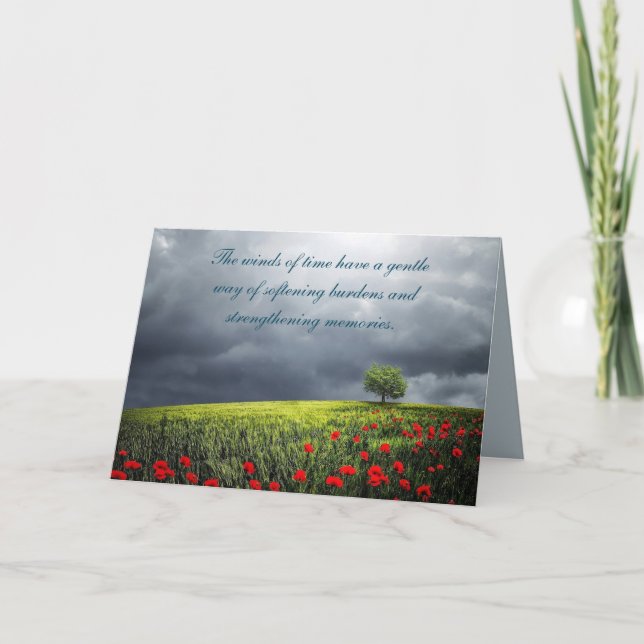 ANNIVERSAIRE DU CHAMP POPPY D'UNE CARTE DE MORT (Devant)