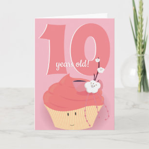 Anniversaire du Cupcake rose   Carte d'anniversair