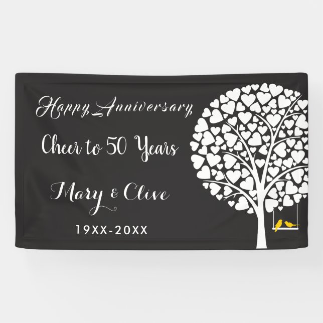 Anniversaire du mariage, bannière de fête d'annive (Horizontal)