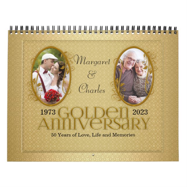 Anniversaire du Mariage d'or 50e calendrier photo (Protection)