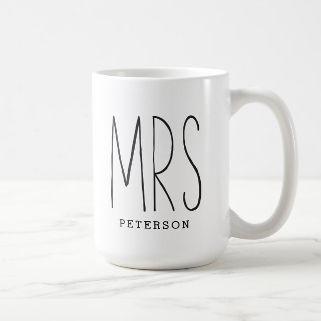 Anniversaire du Mariage Mug Couple Couple de MRS (Droite)