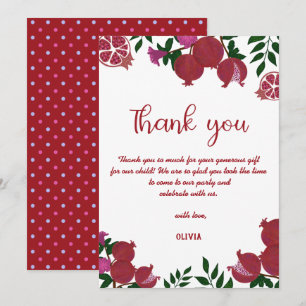 Anniversaire d'une Carte de remerciements de grena