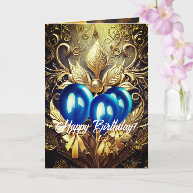 Anniversaire élégant, carte d'anniversaire pliée d (Orchidée)