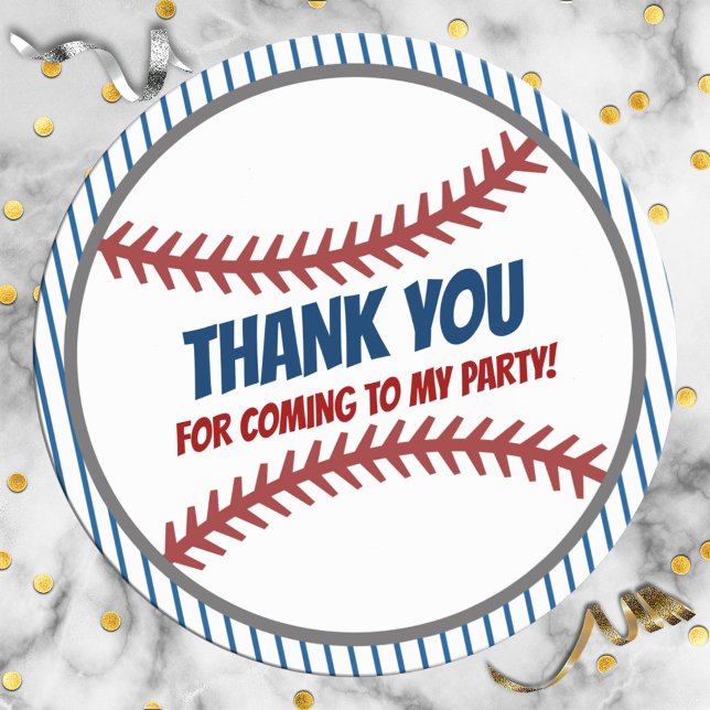 Anniversaire Fête Favoriser Sticker De Baseball (Créateur téléchargé)