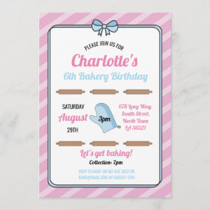 Anniversaire Fête Invitation Bakery Anniversaire P