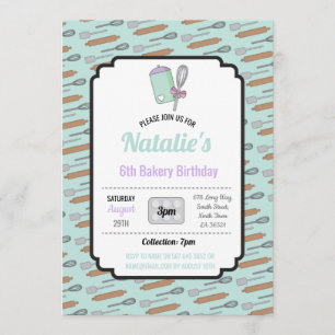 Anniversaire Fête Invitation Boulangerie Anniversa