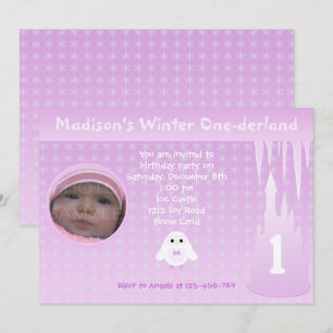Anniversaire Fille hiver Onederland invitation