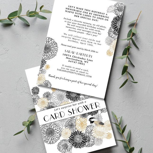 Anniversaire Important Carte Noire et Dorée sous u (Créateur téléchargé)