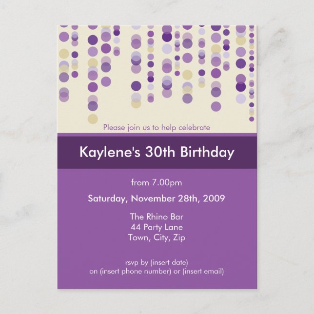 ANNIVERSAIRE INVITATION :: discotek 7 (Devant)