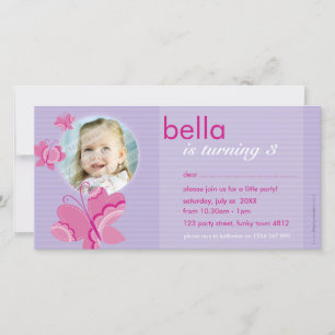 ANNIVERSAIRE INVITATION PHOTOCARD :: flutterbybutt