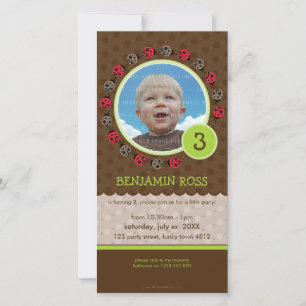 ANNIVERSAIRE INVITATION PHOTOCARD :: ladybird circ