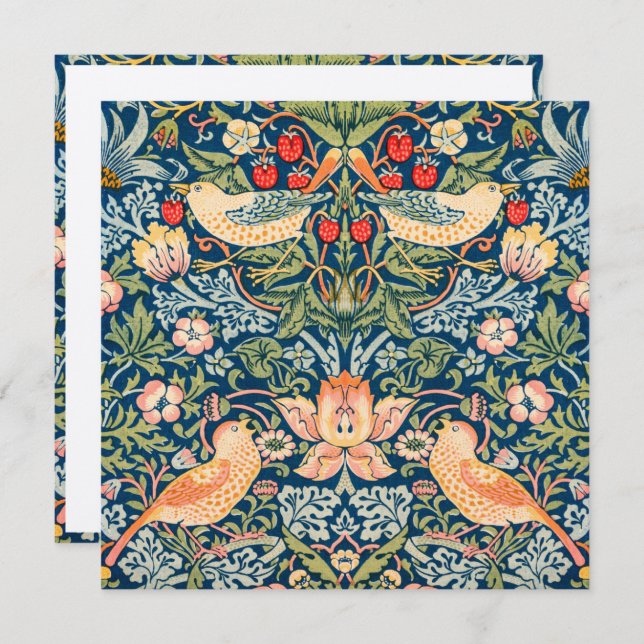 ANNIVERSAIRE INVITATION : WILLIAM MORRIS  (Devant / Derrière)