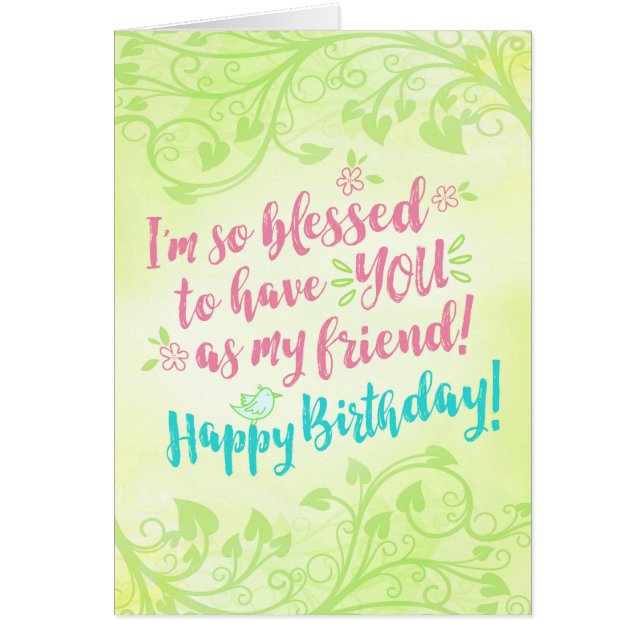 Anniversaire, je suis ainsi béni pour vous avoir (Devant)