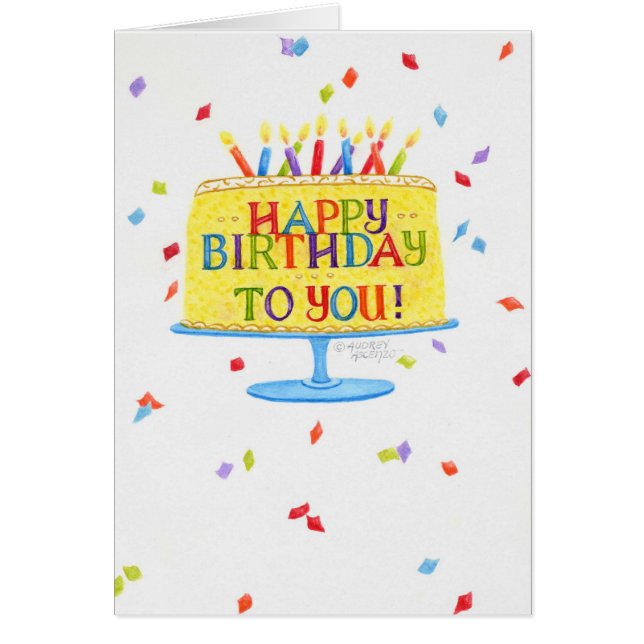 Anniversaire Joyeux Anniversaire À Vous Carte Gâte (Devant)