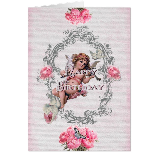 Anniversaire - Linge blanc - Carte de voeux (Devant)