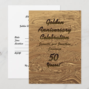 Anniversaire Mariage d'or Invitation personnalisée