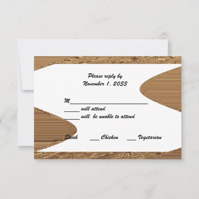 Anniversaire Mariage d'or RSVP Cartes Cisaillement (Dos)