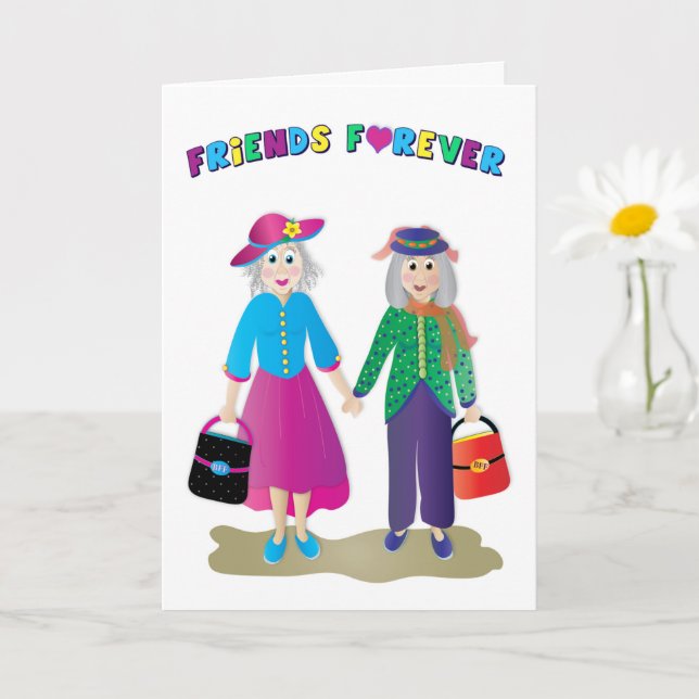 Anniversaire Meilleur BFF Vieille et Gris carte ma (Petite plante)